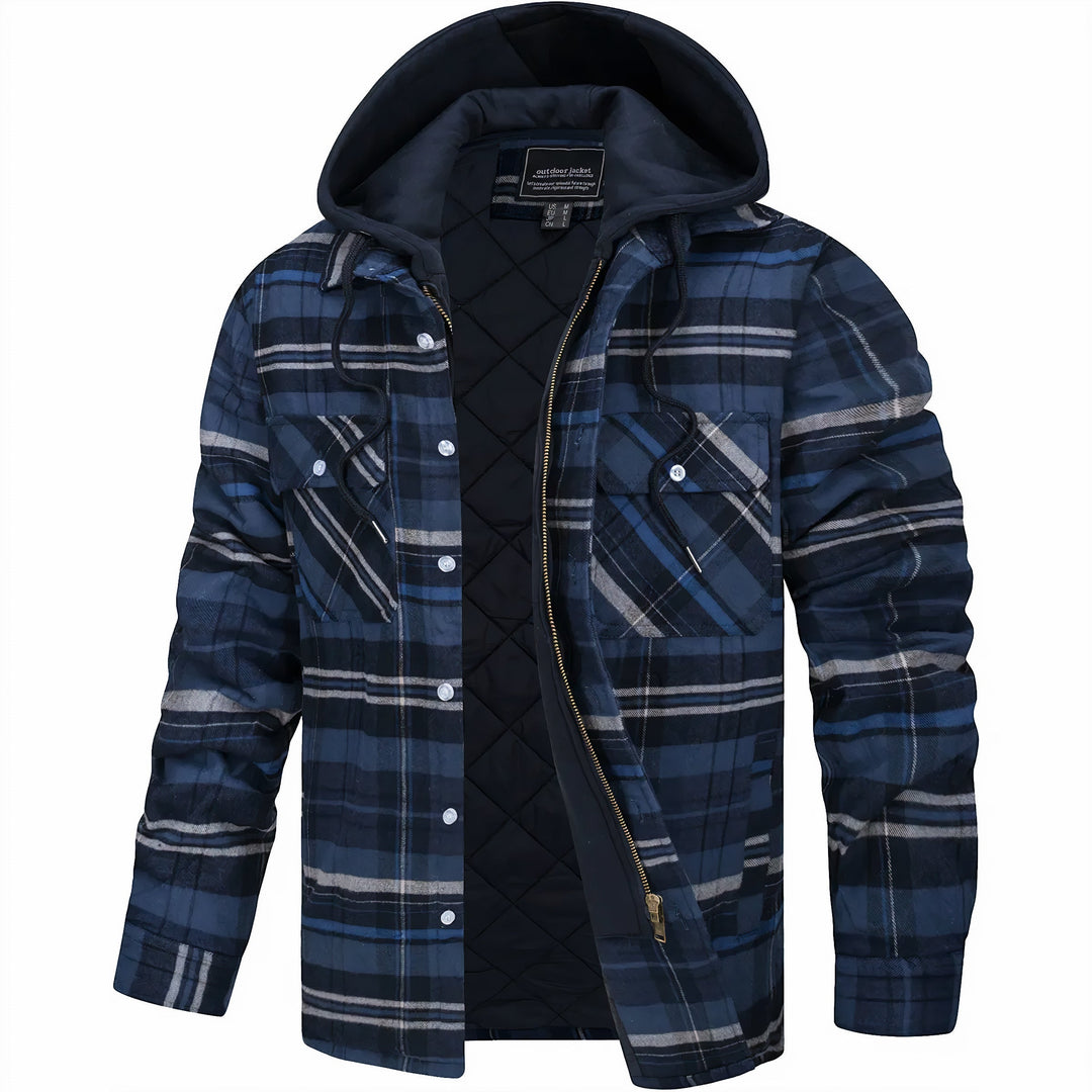 Men's Fleece Lined Plaid Jacket