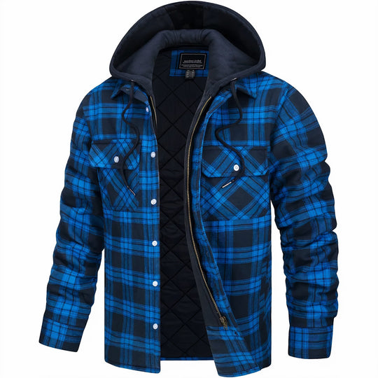 Men's Fleece Lined Plaid Jacket