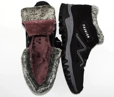 Orthopedic winter shoes made of fleece