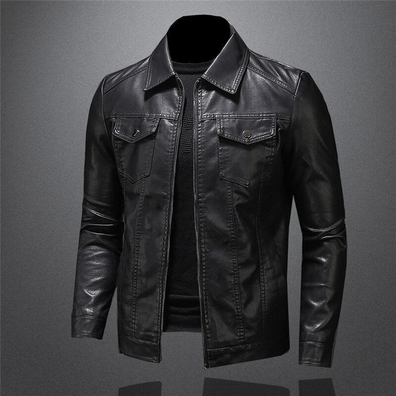 High-quality leather jacket for men